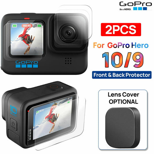 GOPRO HERO 11 10 9 BLACK TEMPERED GLASS CAMERA LENS SCREEN PROTECTOR COVER CAP