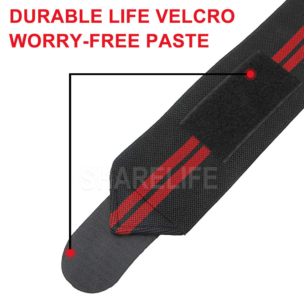 Weight Lifting Gym Training Wrist Support Straps Wraps Muscle Bodybuilding