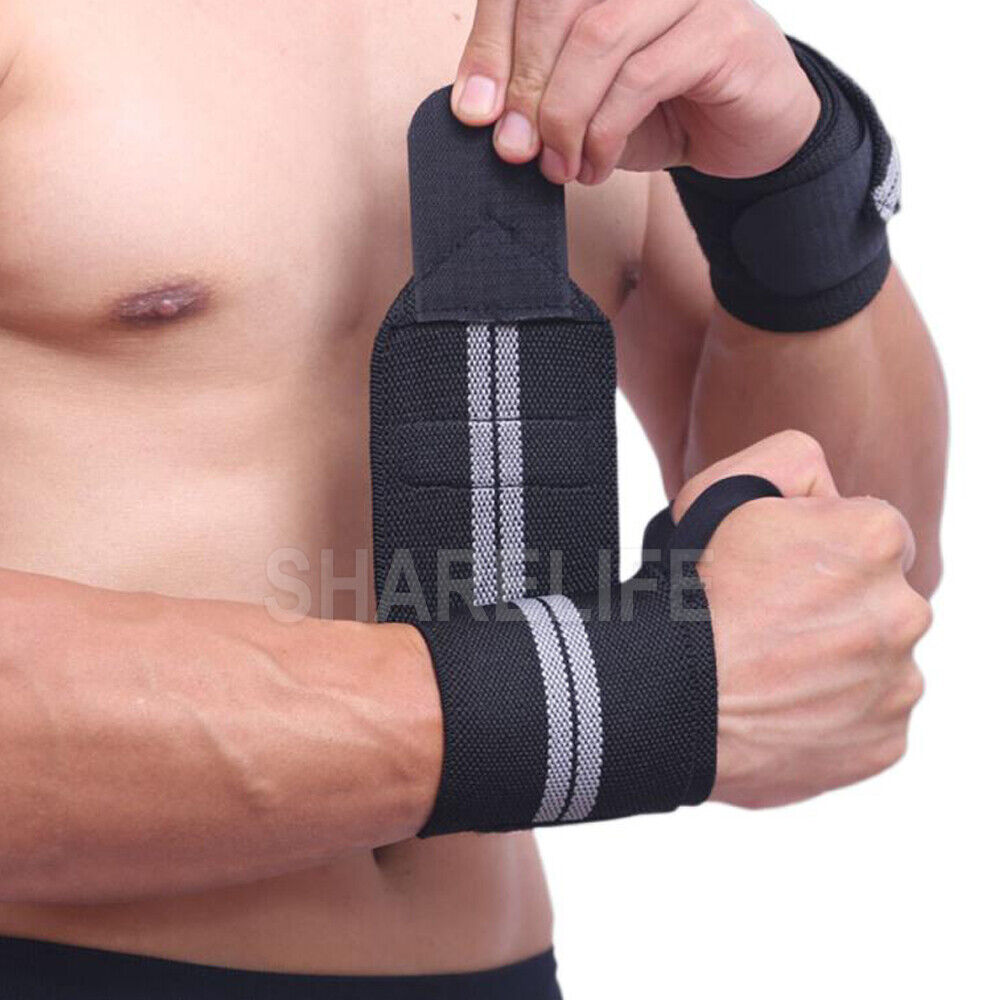 Weight Lifting Gym Training Wrist Support Straps Wraps Muscle Bodybuilding