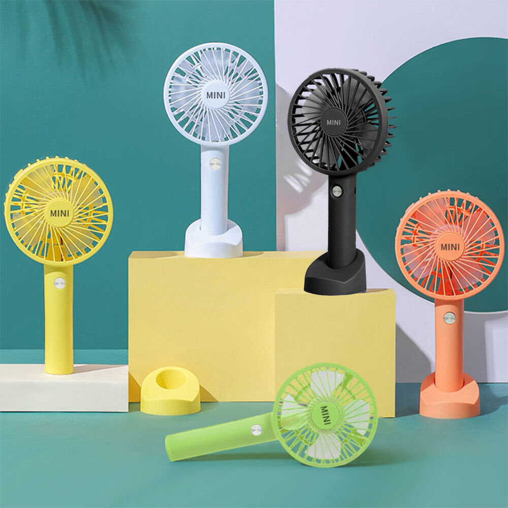 Mini Portable Hand-held Desk Fan Cooling Cooler USB Air Rechargeable 3 Speed