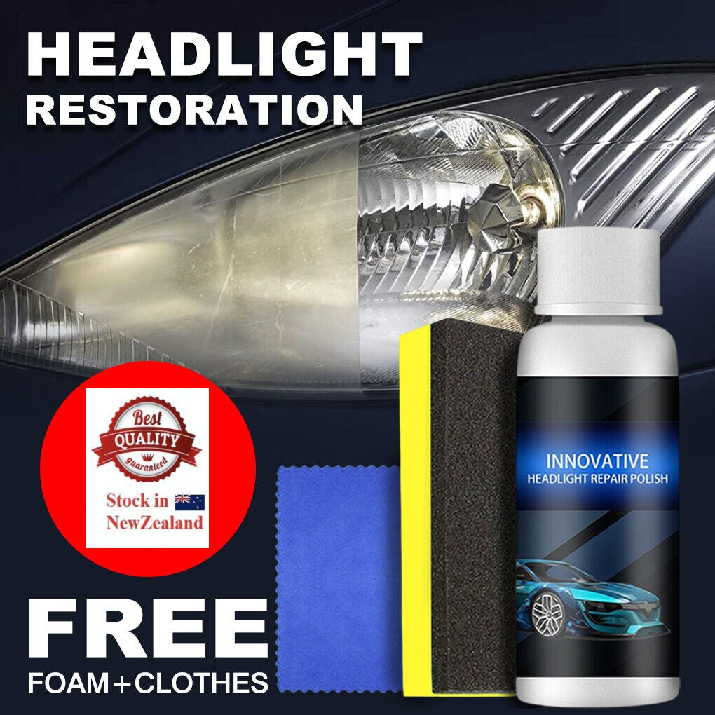 Car Headlight Restoration kit Fluid Repair Plastic Headlight Polish Cleaner