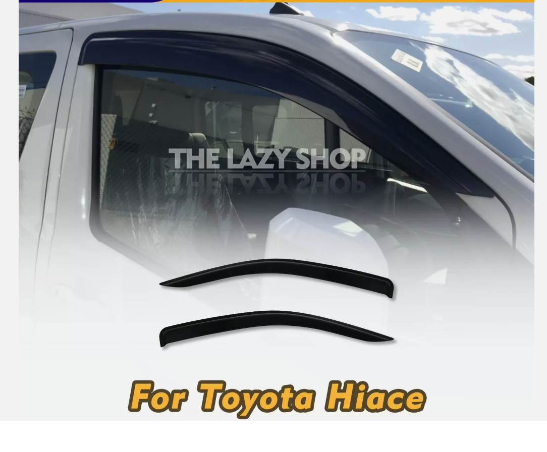 Weather Shields Weathershield Window Visors suitable for Hiace 2019-2022