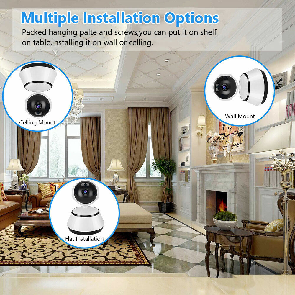 Security Camera WIFI Smart Wireless Indoor Nanny IP Night Vision Pet Cat Dog Cam