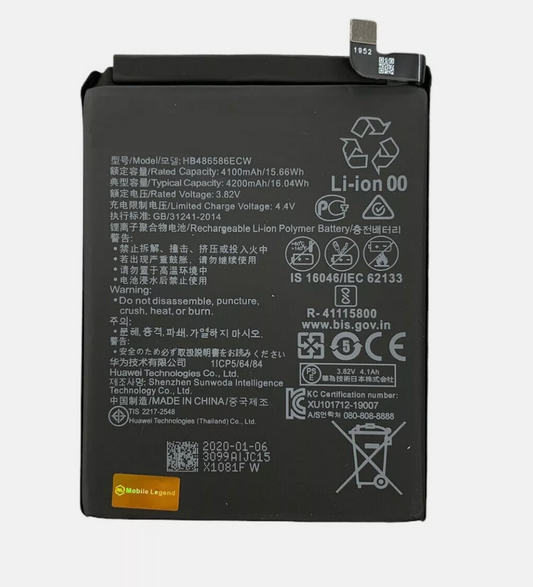 OEM HUAWEI MATE 30 Battery Replacement HB486586ECW 4200mAh