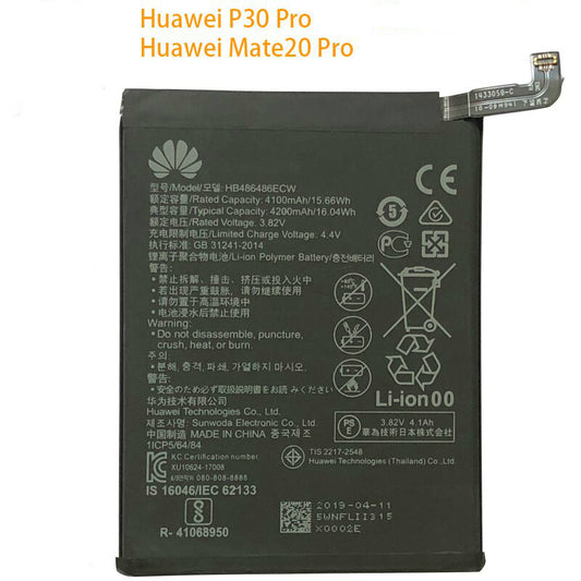 4200mAh Battery For Huawei P30 Pro Mate 20 Pro