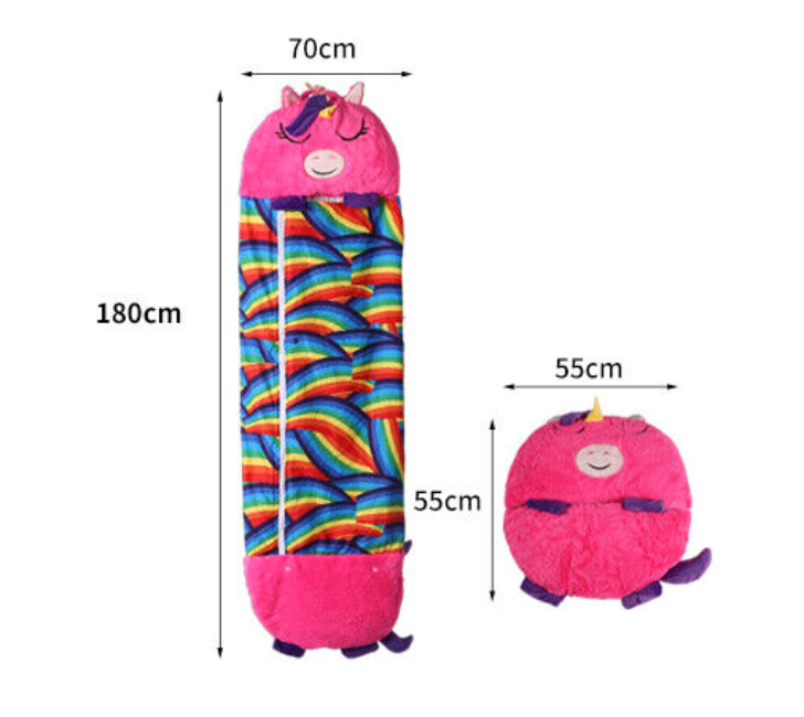 Sleeping Bag Childrens Pillow Stuffed Toy 180cm Kids Camp Blanket