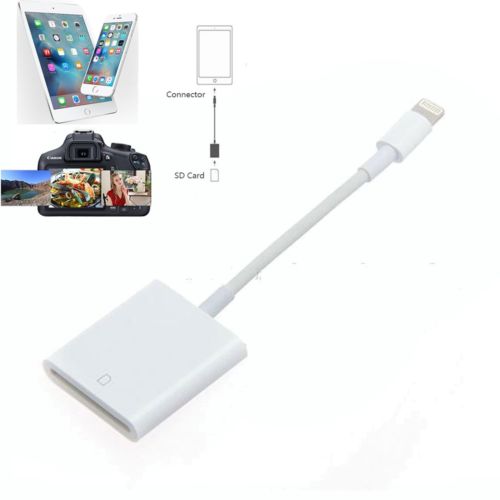 For iPhone X 6 7 8 iPad Lightning to SD Card Reader