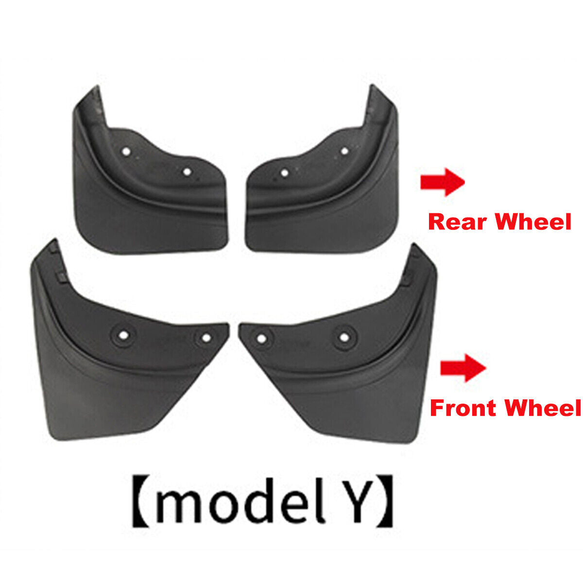 4Pcs Mud Flaps Splash Guards Fender For Tesla Model Y Front Rear TPE Mudguard