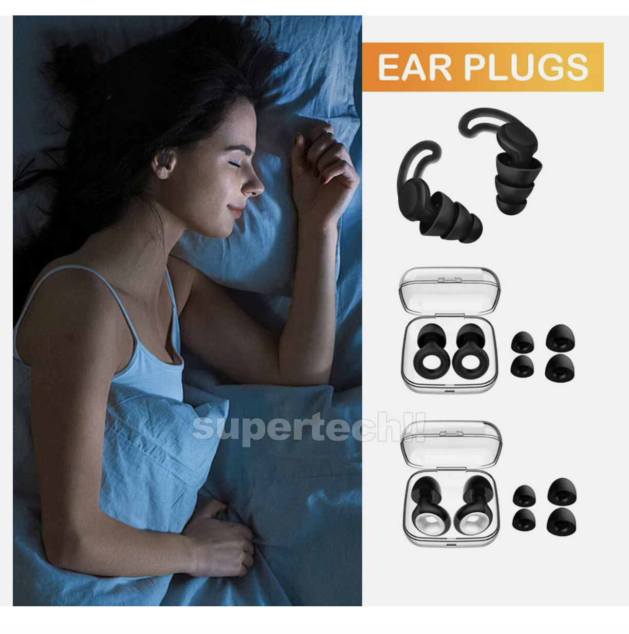 Quiet Noise Reduction Earplugs Super Soft Reusable Hearing Protection