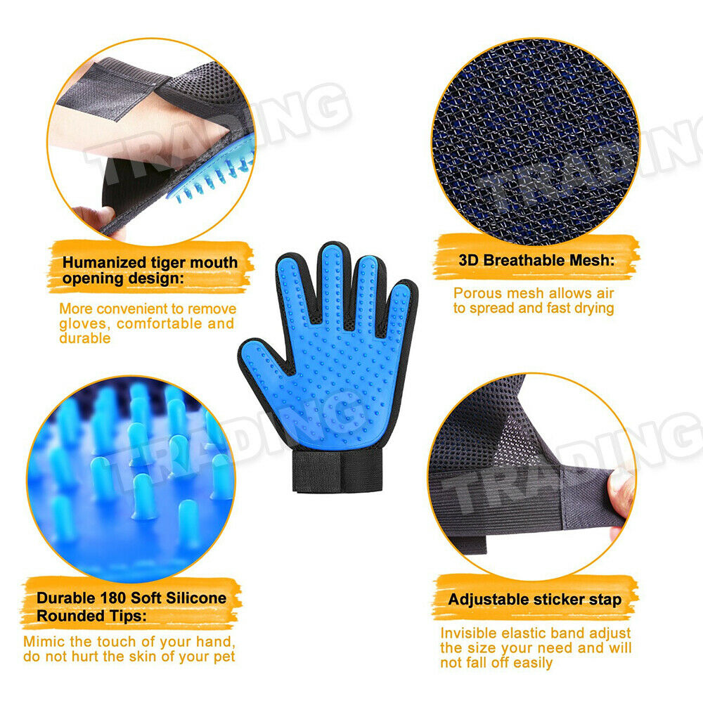 Pet Dog Cat Grooming Cleaning Magic Glove Hair For Dirt Remover Brush Deshedding