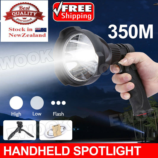 LED Handheld Spotlight Rechargeable Camping Hunting Flashlight Torch Spot Light