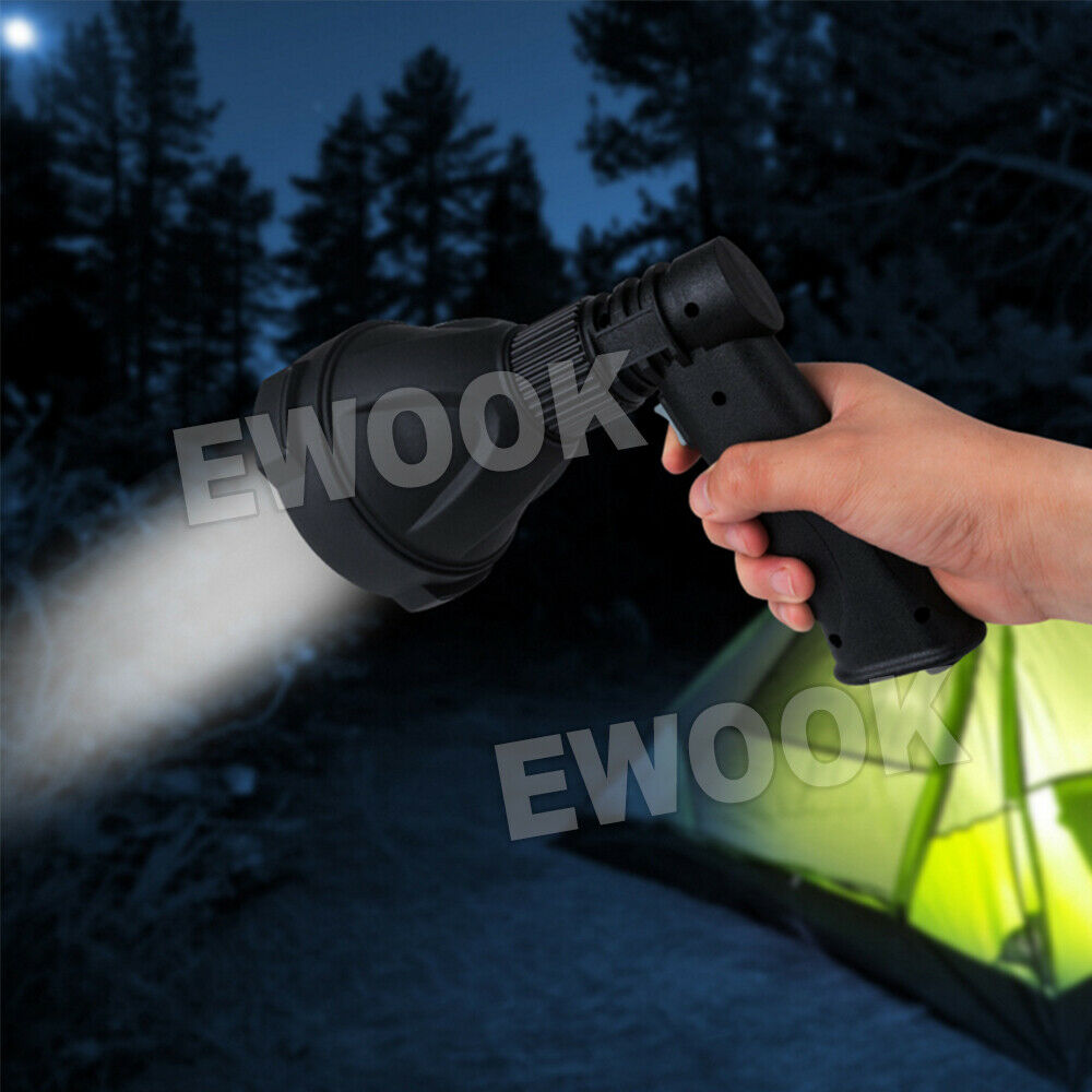 LED Handheld Spotlight Rechargeable Camping Hunting Flashlight Torch Spot Light