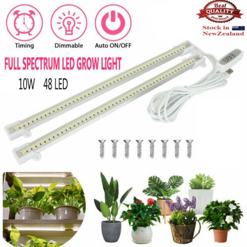 10W LED Grow Light Tube Strip Full Spectrum Lamp for Indoor Plants Flower Veg