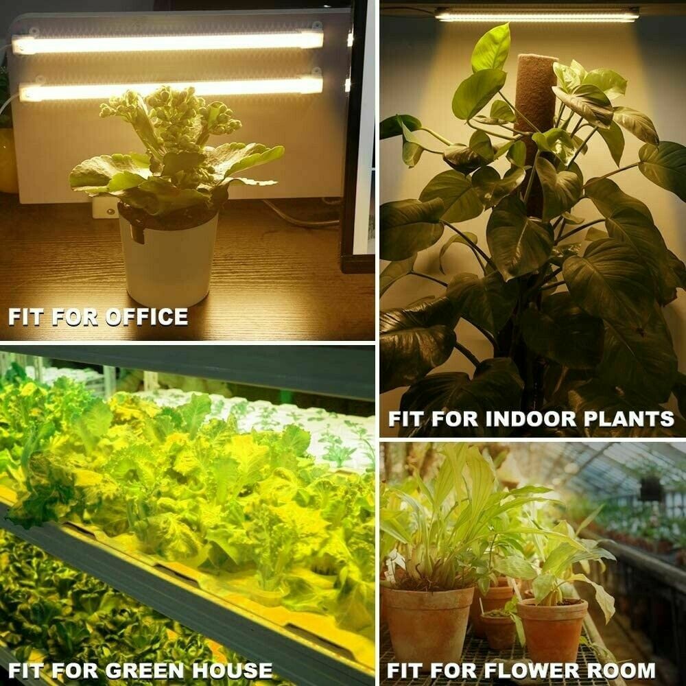 10W LED Grow Light Tube Strip Full Spectrum Lamp for Indoor Plants Flower Veg