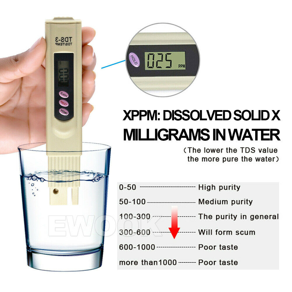 Premium Digital PH Meter / TDS Tester Aquarium Pool SPA Water Quality Monitor