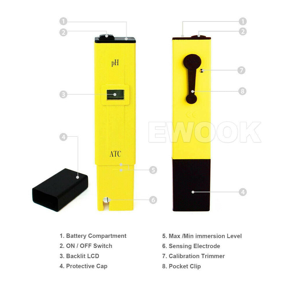 Premium Digital PH Meter / TDS Tester Aquarium Pool SPA Water Quality Monitor