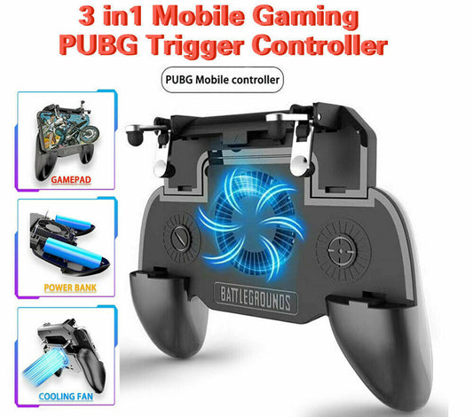 2000mAh Power Cooling Fan Gamepad Joystick Hand Grip for Phone Game PUBG