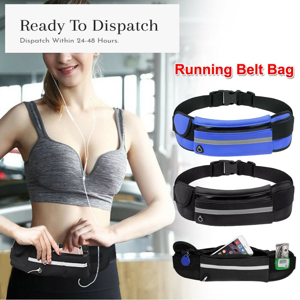 Running Bum Bag Fanny Pack Travel Waist Bags Money Zip Belt Pouch Sports Wallet