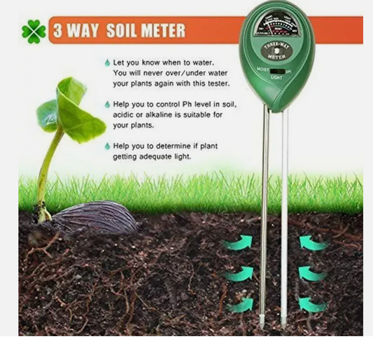 3 in 1 Soil PH Tester Meter Water Moisture Tester Kit For Garden Plant Testing