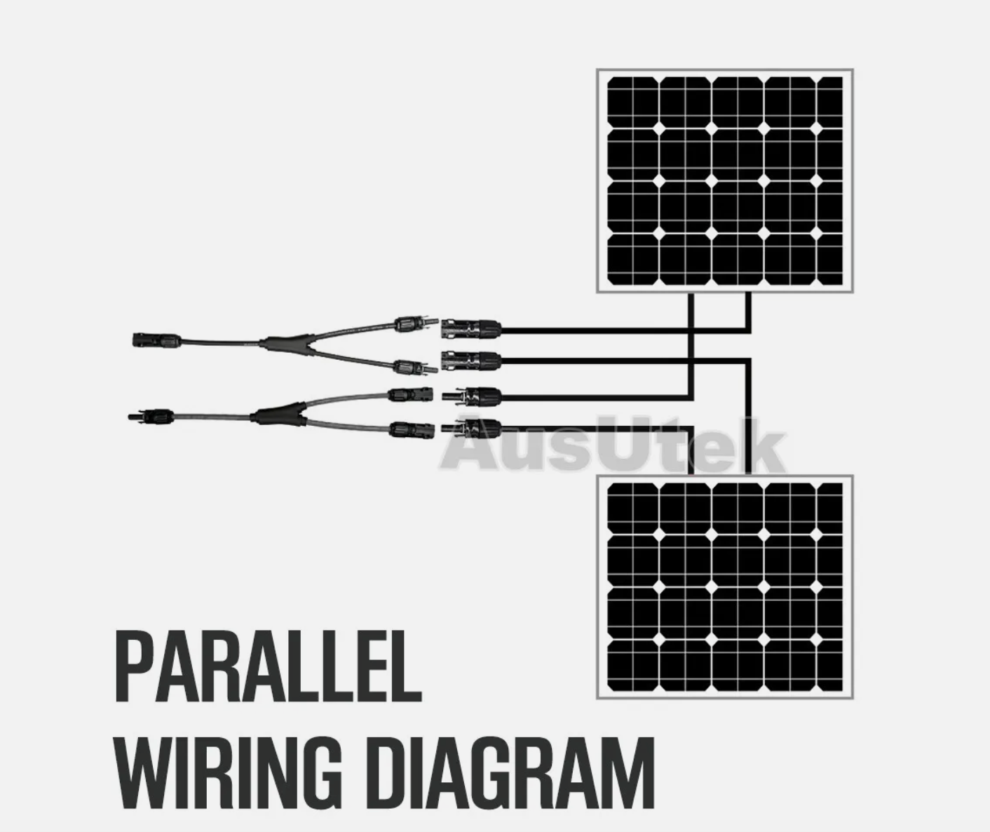 1 Pair Solar Y Connector Cable Plug Inline Solar PV Panel IP67 2 connection