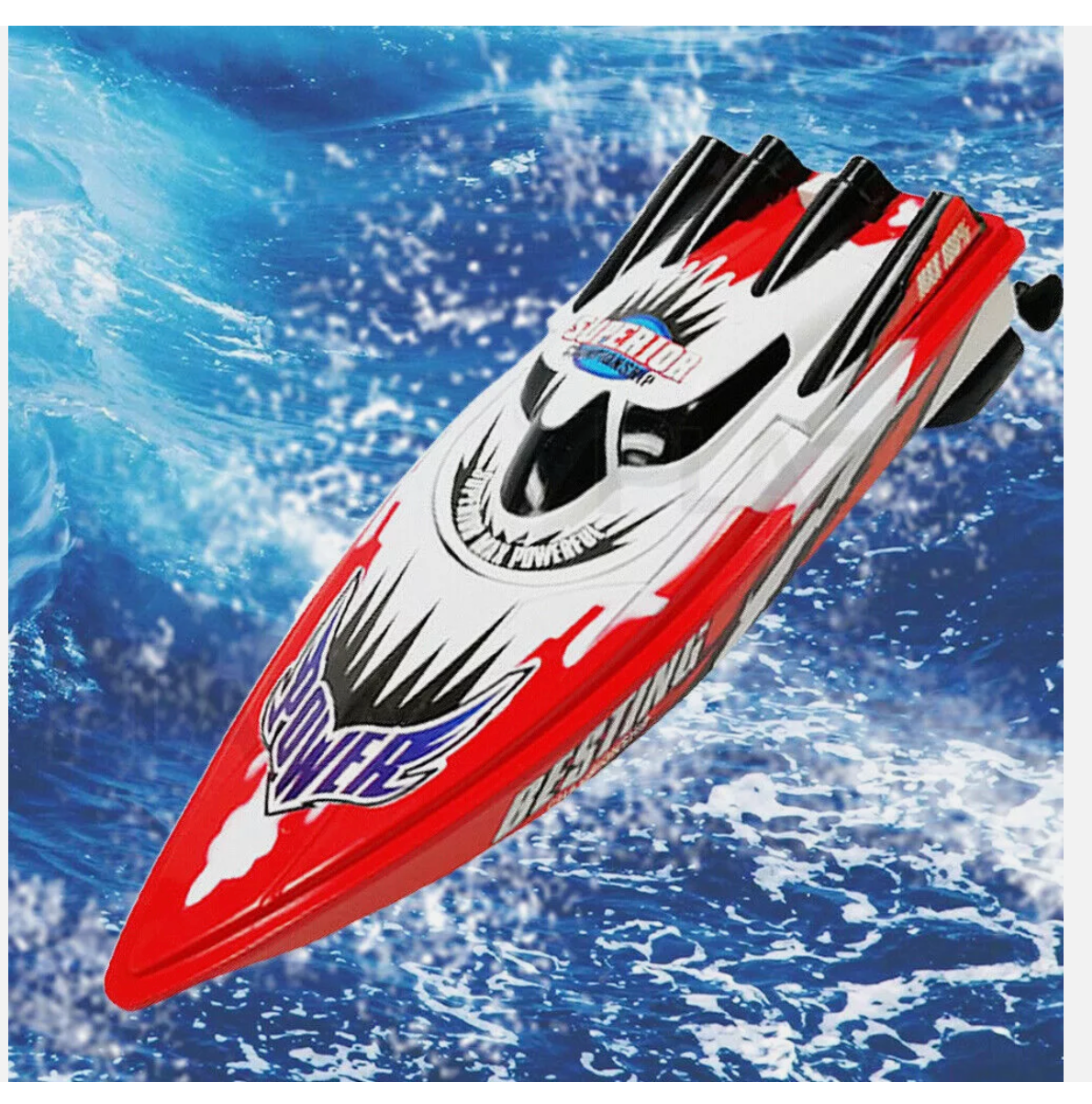 RC Boat Remote Control High Speed Boat Kids Outdoor Racing RC Ship Toy Gift 2.4G