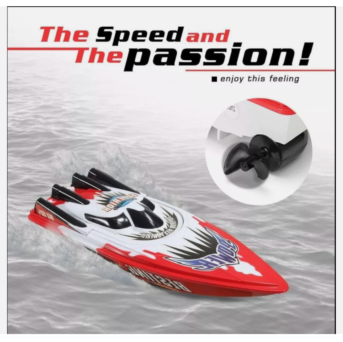 RC Boat Remote Control High Speed Boat Kids Outdoor Racing RC Ship Toy Gift 2.4G