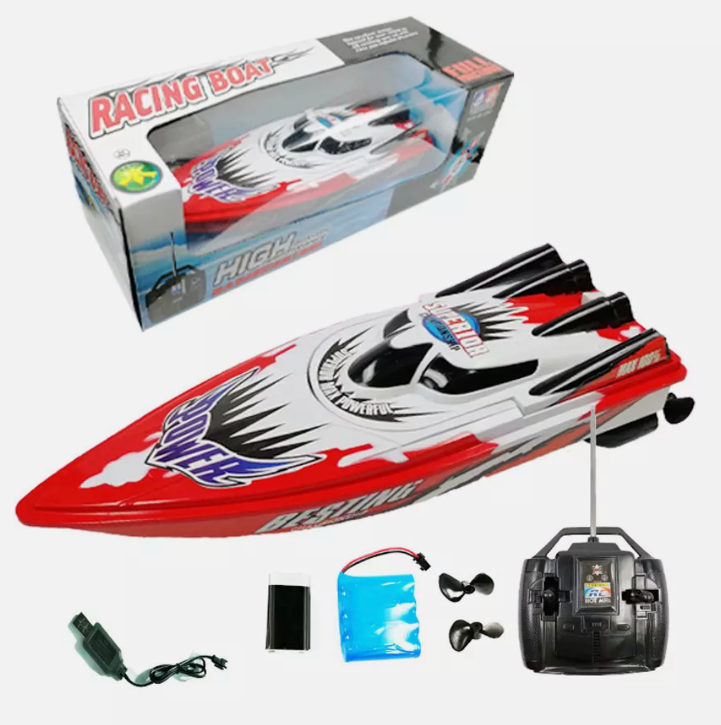 RC Boat Remote Control High Speed Boat Kids Outdoor Racing RC Ship Toy Gift 2.4G