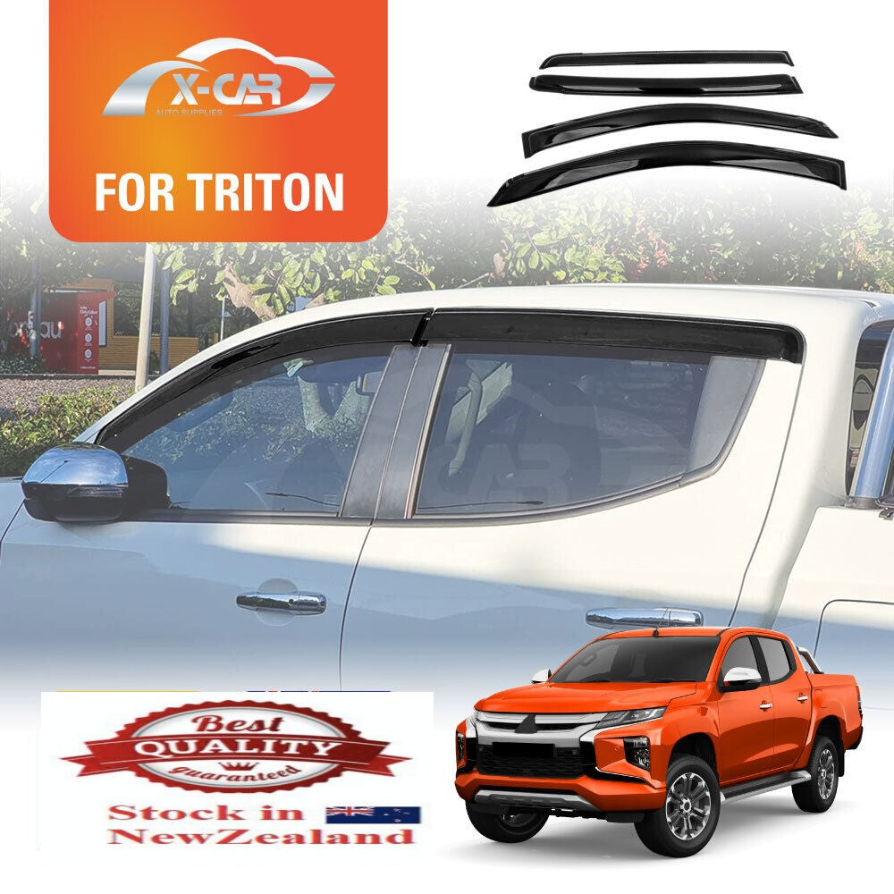 Weather Shields Weathershield Window Visors for Mitsubishi Triton MR MQ 15-22