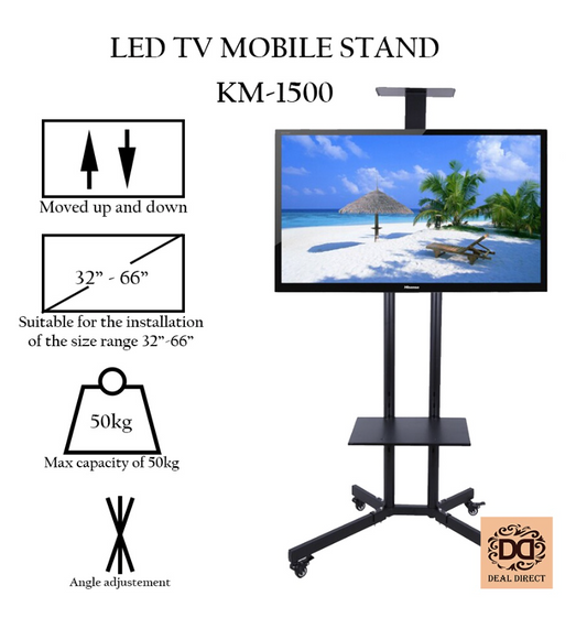 Portable Floor Adjustable TV Stand, TV Bracket Mount