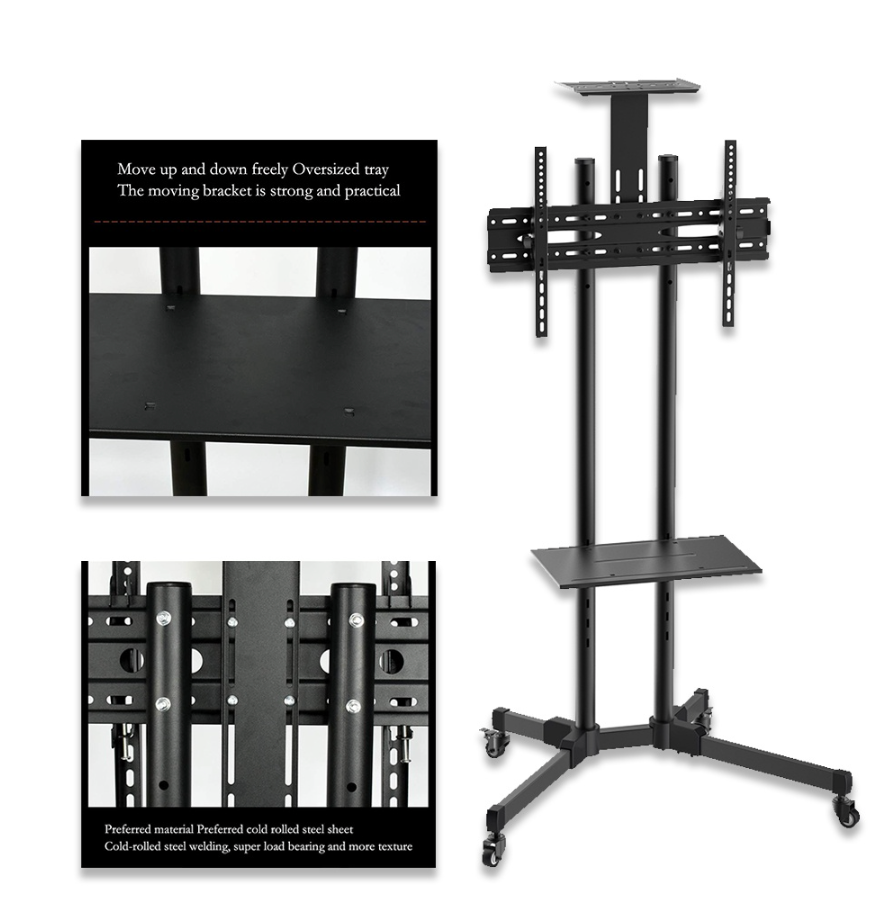 Portable Floor Adjustable TV Stand, TV Bracket Mount