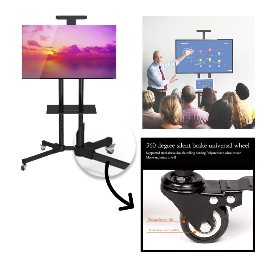 Portable Floor Adjustable TV Stand, TV Bracket Mount