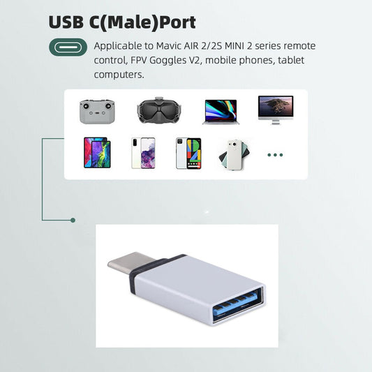 Type C Male to USB 3.0 Premium A Female Converter USB-C Data OTG Adapter