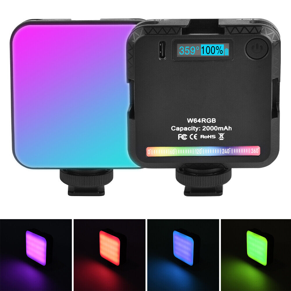 RGB LED Video Light Fill Light for Photogrphy Lighting Full Color 9000K