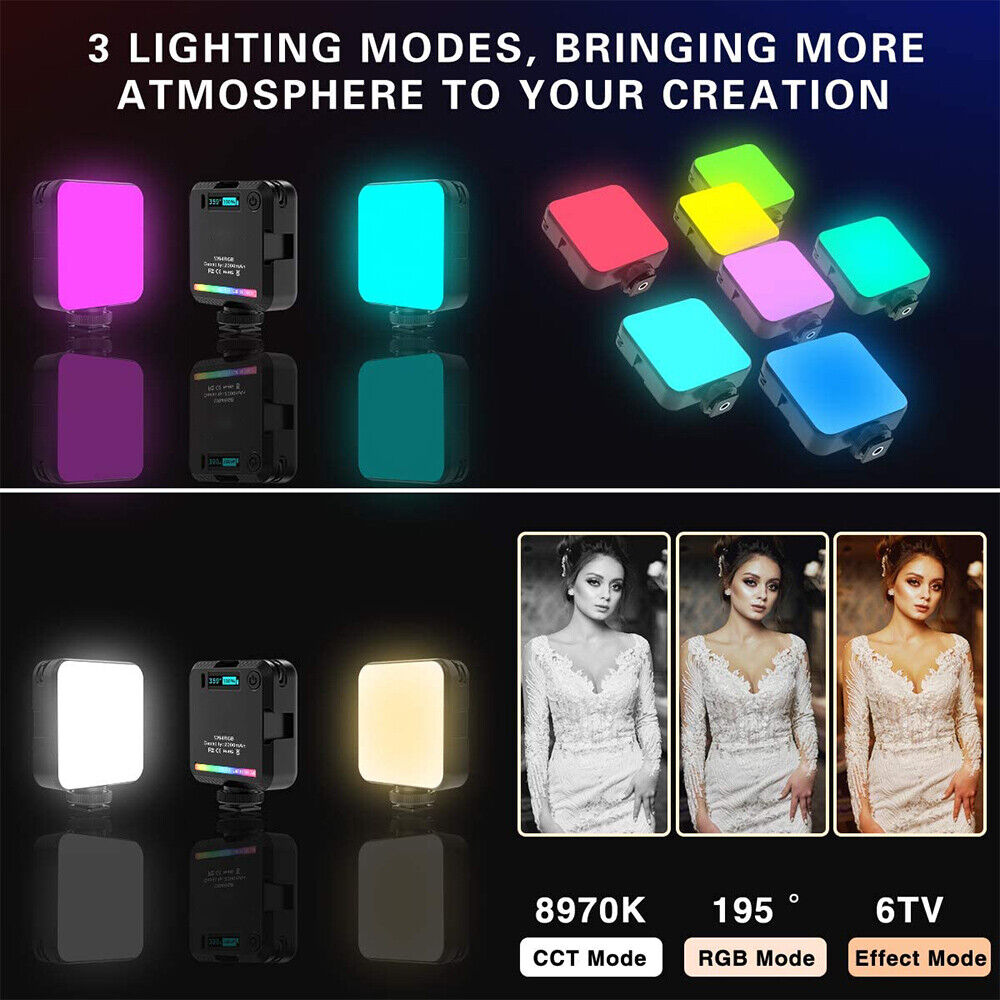 RGB LED Video Light Fill Light for Photogrphy Lighting Full Color 9000K