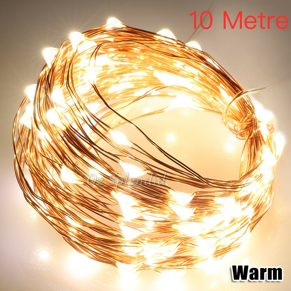 10M Battery Powered Copper Wire String Fairy Lights Xmas Wedding Party