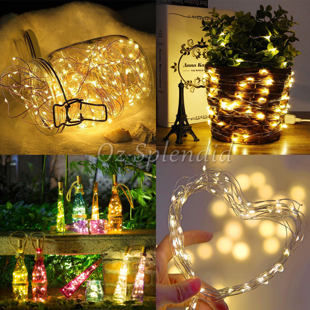 10M Battery Powered Copper Wire String Fairy Lights Xmas Wedding Party