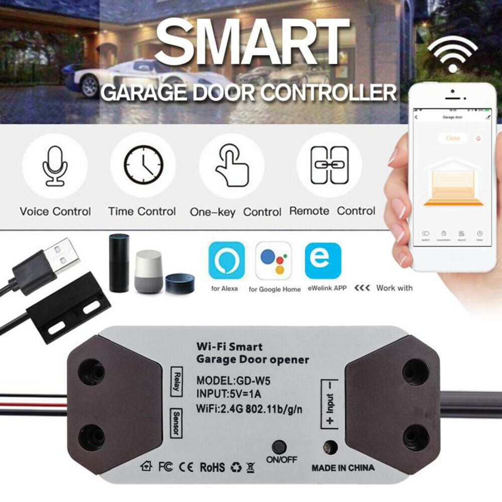 WiFi Wireless Remote Control Garage Door Opener Smart Phone APP Control For Home