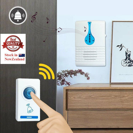 WIRELESS DOOR BELL DOORBELL DIGITAL CORDLESS PORTABLE 36 CHIME 100M RANGE DM