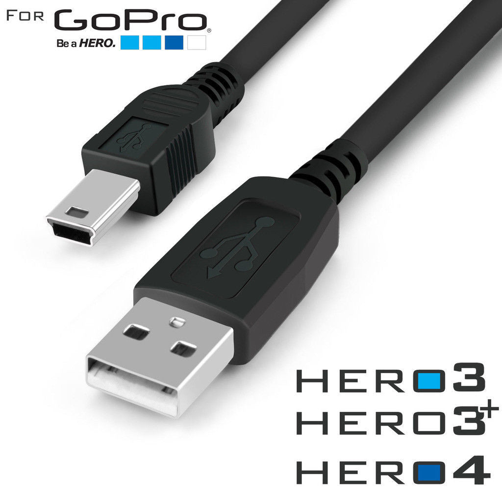 For GoPro Hero 4 3 USB charger cable