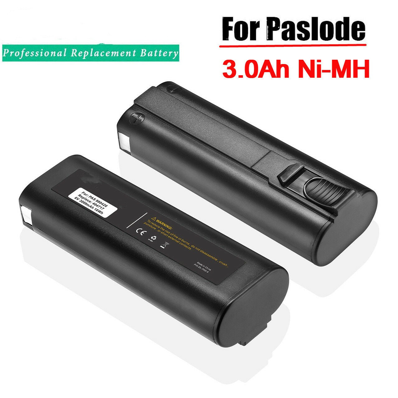 For Paslode Replacement Battery 6V Pack of 2